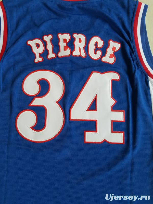 Paul Pierce 34 Kansas College Blue Basketball Jersey