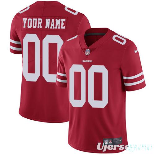 Men's Red Custom Limited Team Jersey