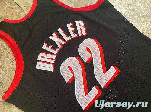 Men's Clyde Drexler Black Retro Classic Team Jersey