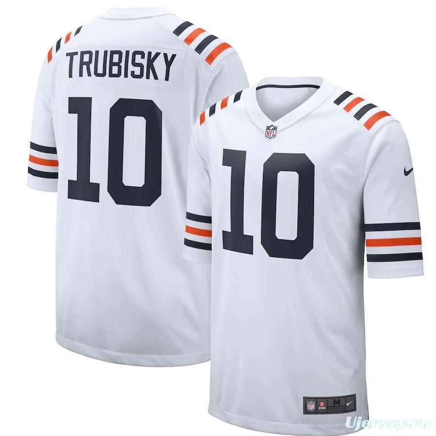 Men's Mitchell Trubisky White 2019 Alternate Classic Player Limited Team Jersey