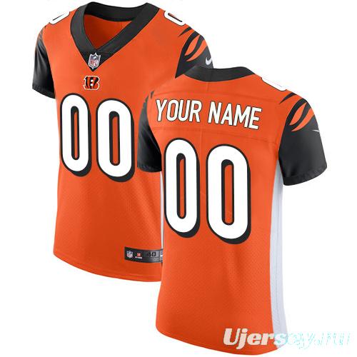 Men's Orange Alternate Custom Elite Team Jersey