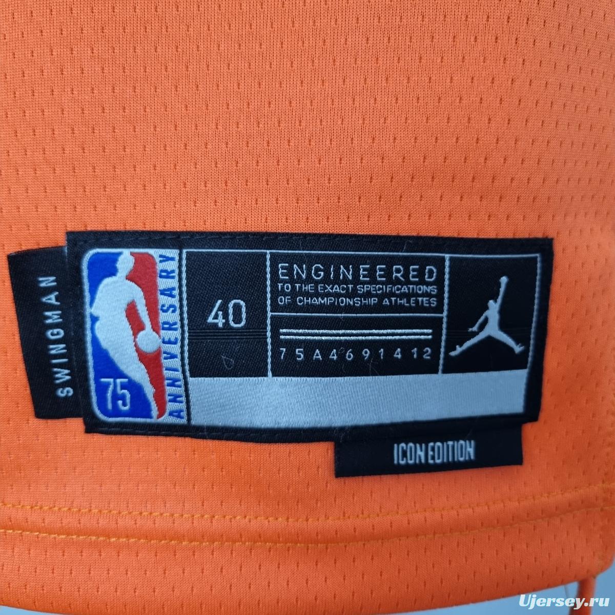 75th Anniversary NASH#13 Phoenix Suns Jordan Theme Orange NBA Jersey