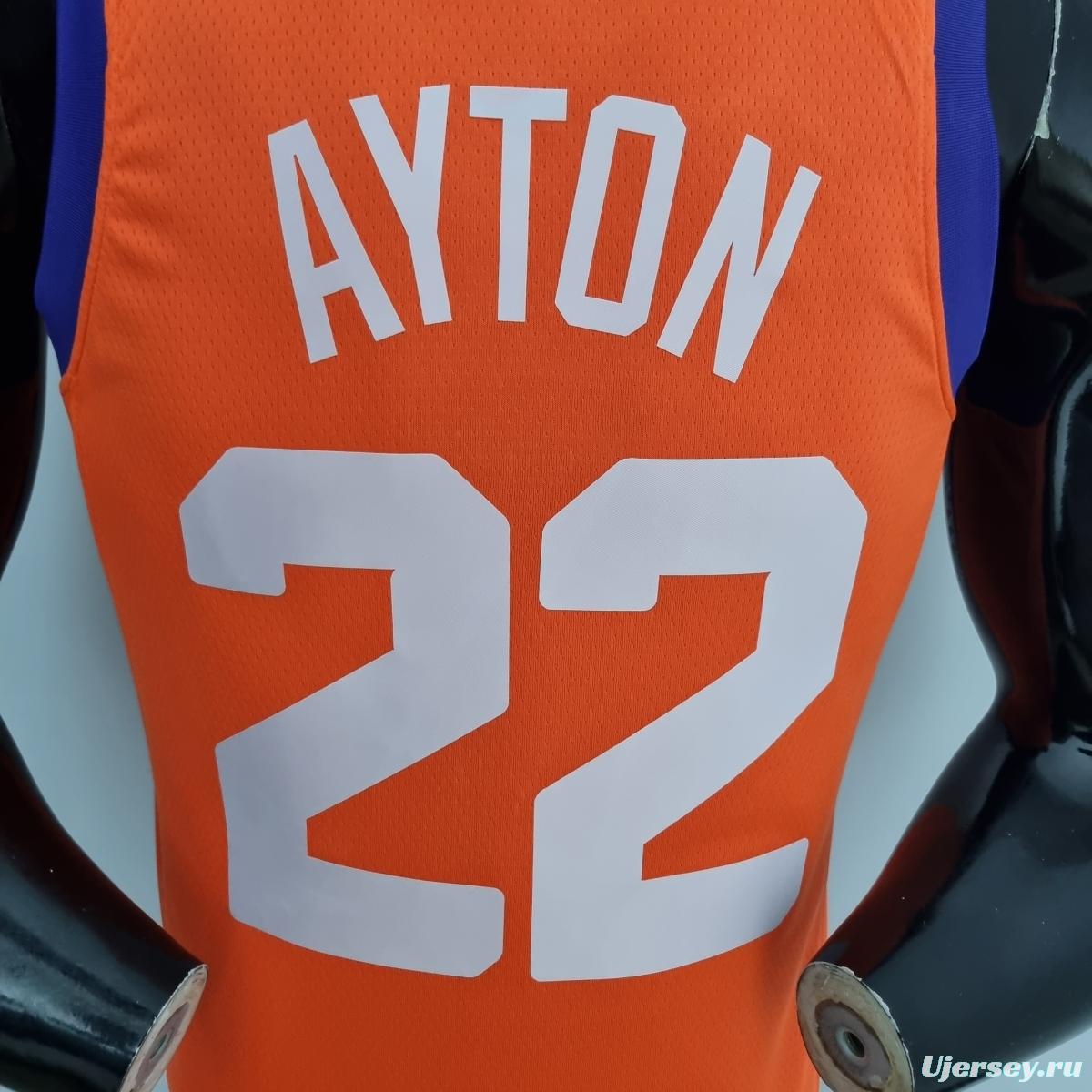 75th Anniversary AYTON#22 Phoenix Suns Jordan Theme Orange NBA Jersey