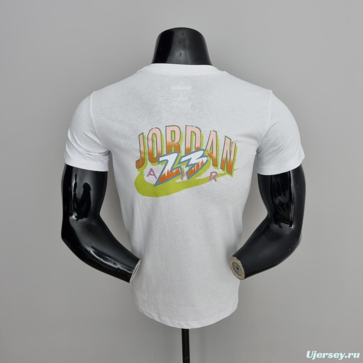 Mens Jordan Casual White T-Shirts #K000155