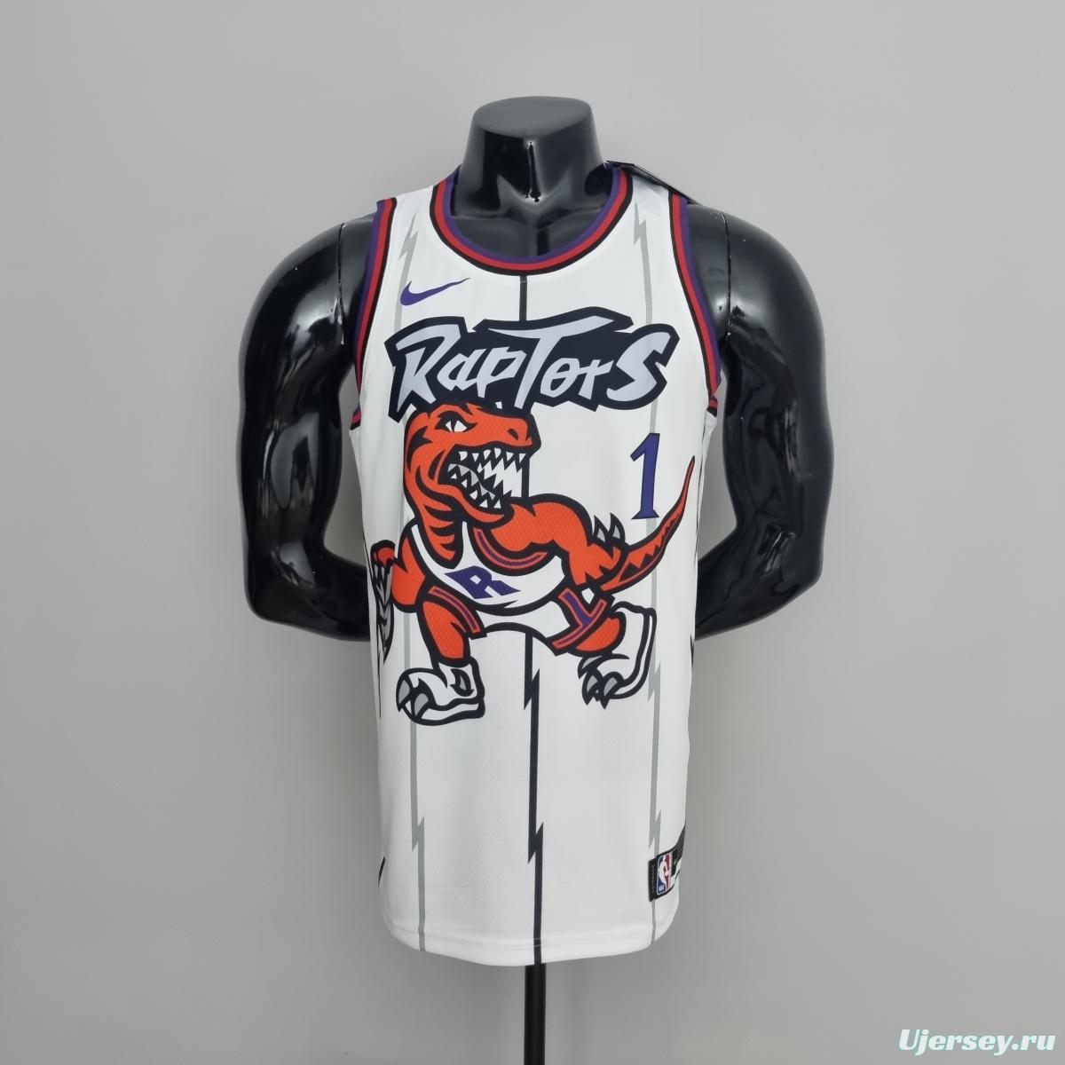 Toronto Raptors McGRADY#1 White NBA Jersey