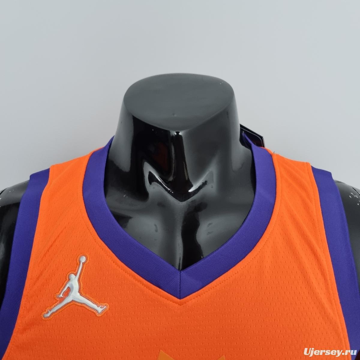 75th Anniversary BOOKER#1 Phoenix Suns Jordan Theme Orange NBA Jersey