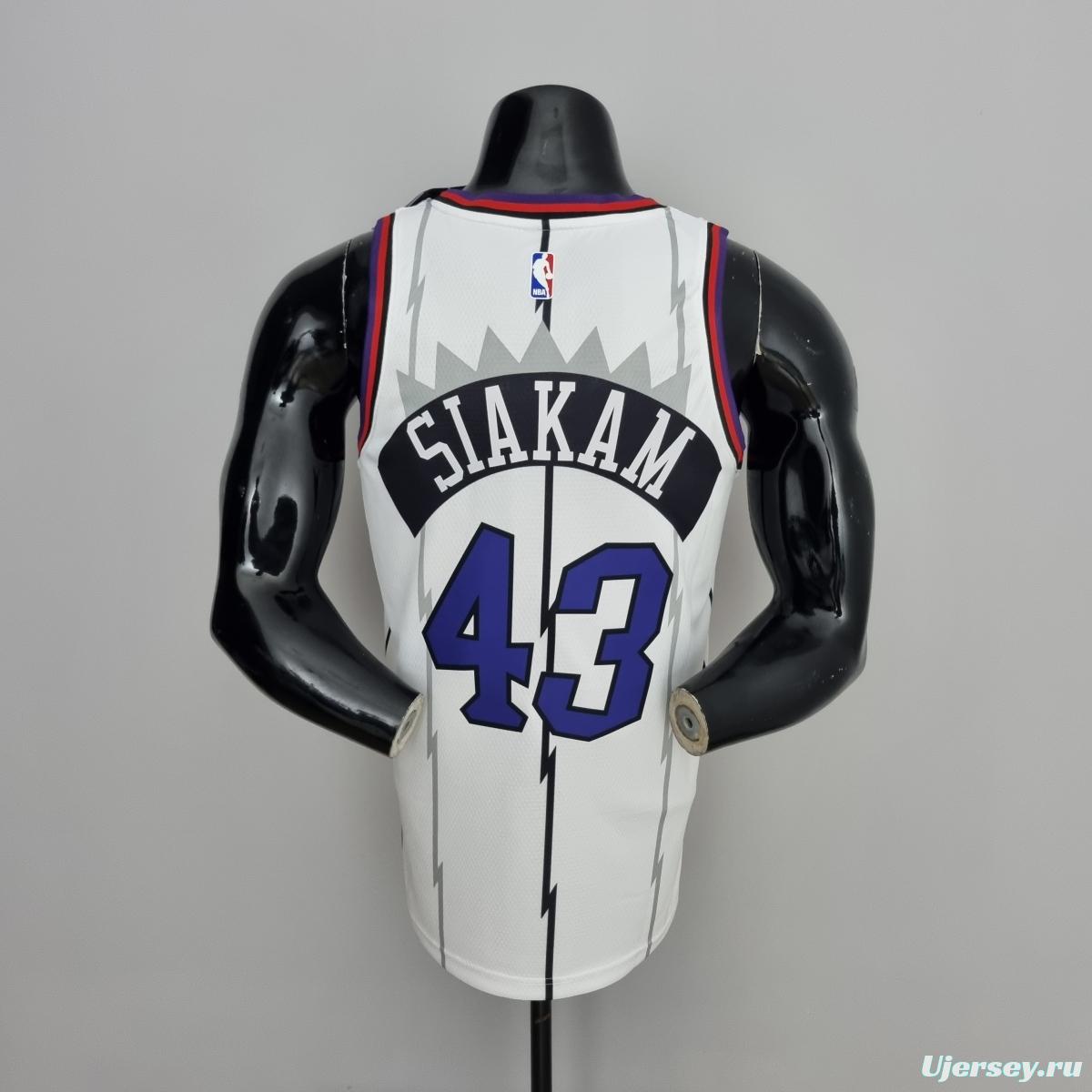 Toronto Raptors SIAKAM #43 White NBA Jersey