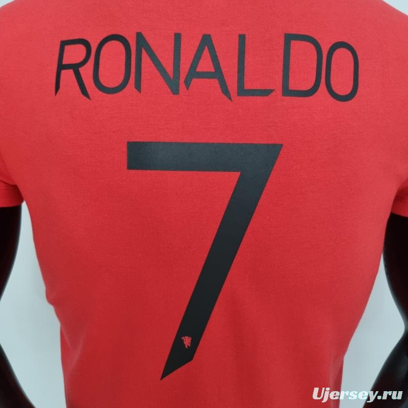 Mens Adidas Manchester United Ronaldo 7 Red T-shirts #K000157