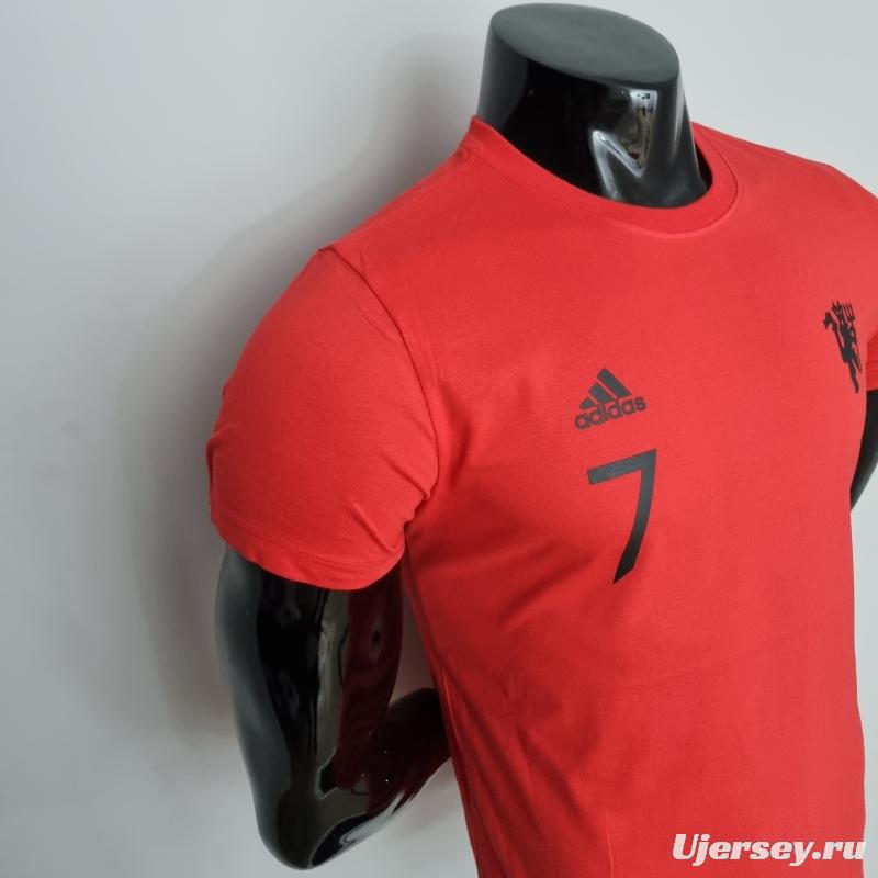 Mens Adidas Manchester United Ronaldo 7 Red T-shirts #K000157