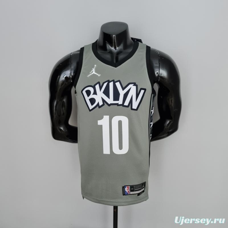 75th Anniversary Simmons #10 Brooklyn Nets City Edition Gray NBA Jersey