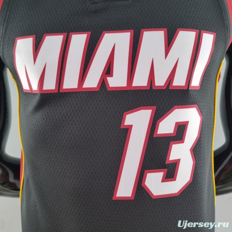 75th Anniversary Miami Heat ADEBAYO#13 Black NBA Jersey