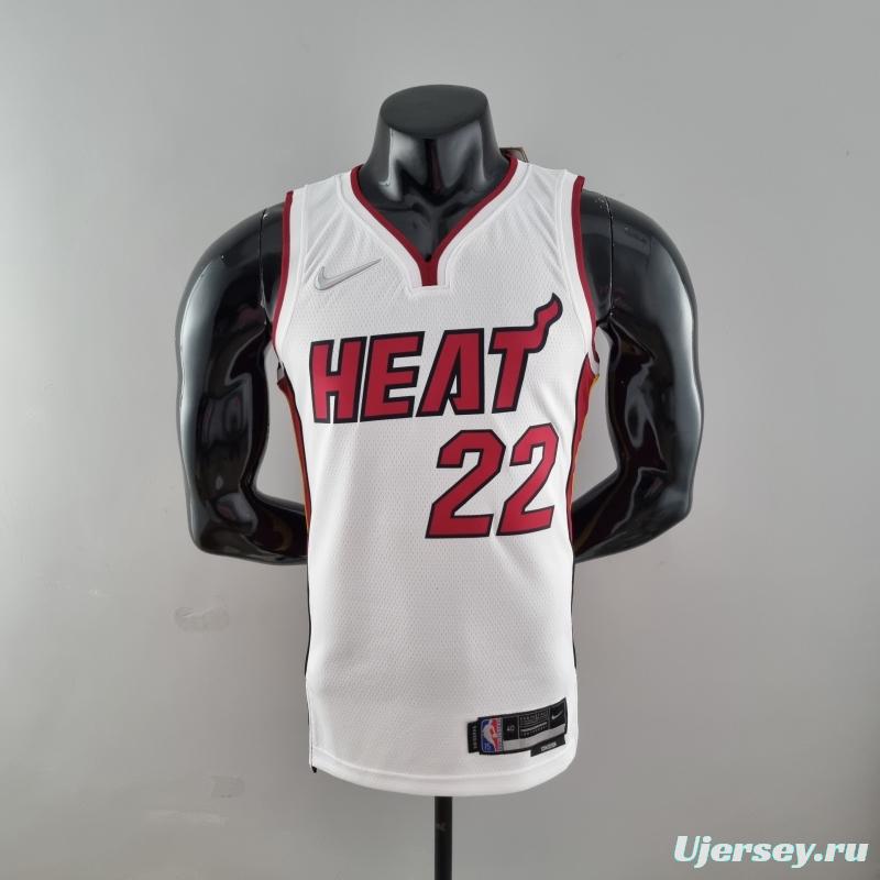 75th Anniversary Miami Heat BUTLER#22 White NBA Jersey