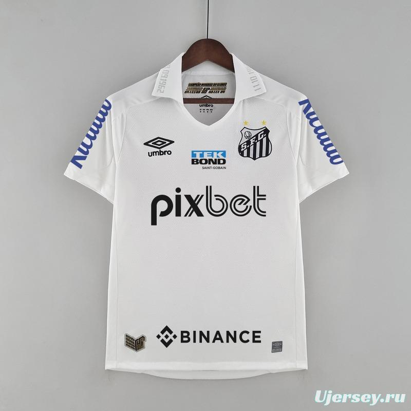 22/23 All Sponsors Santos Home Soccer Jersey