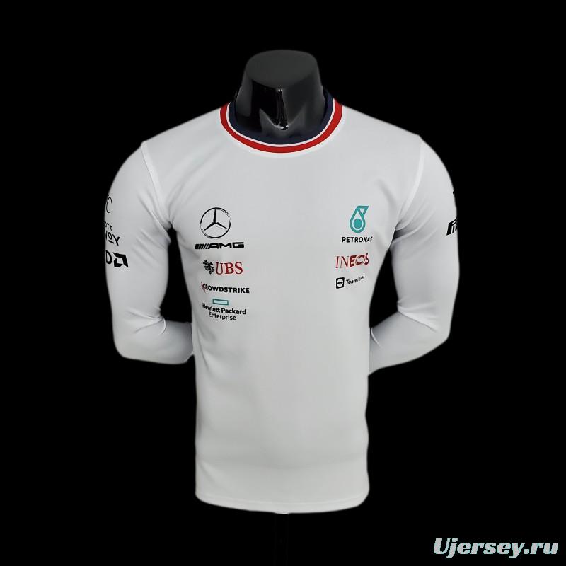 F1 Formula One 2022 Mercedes Long Sleeve White 