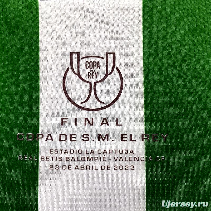 22/23 Real Betis King's Cup Version Home  Soccer Jersey