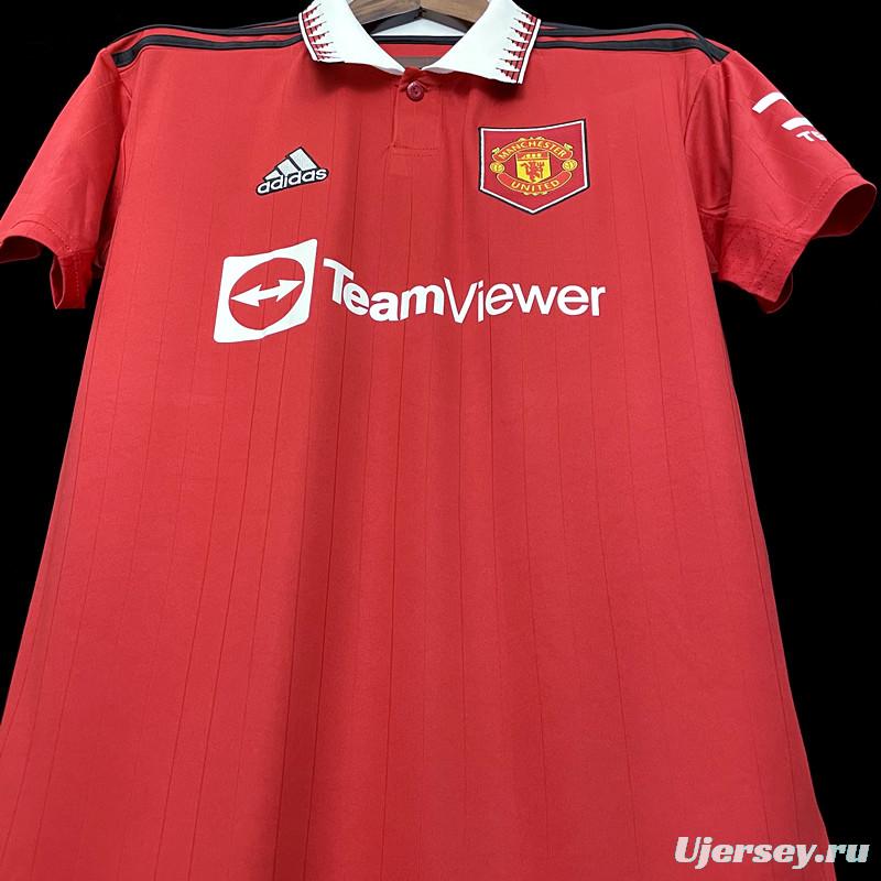 22/23 Manchester United Home  Soccer Jersey