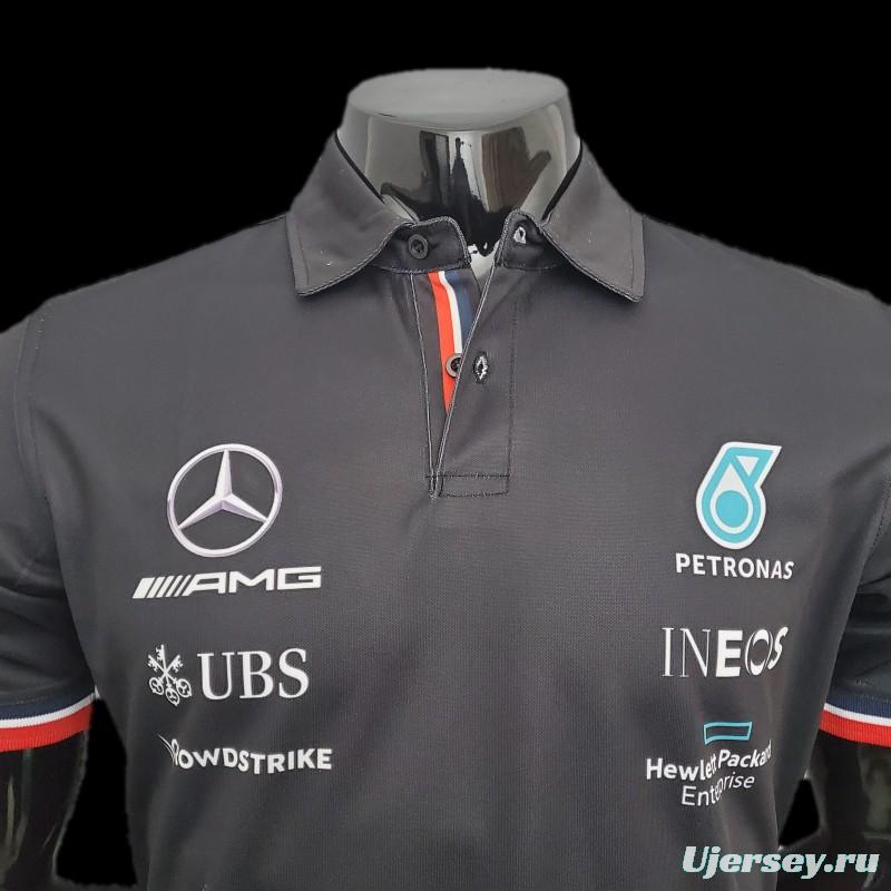 F1 Formula One Racing Suit; Mercedes POLO Black 