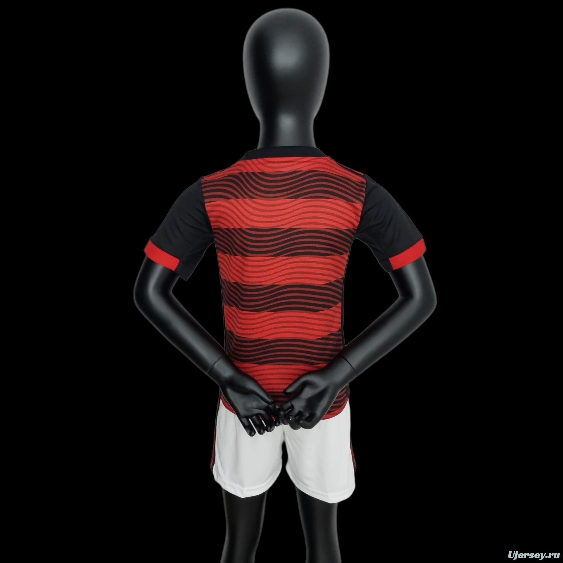 22/23 Flamengo Kids Home Size 16-28 Soccer Jersey