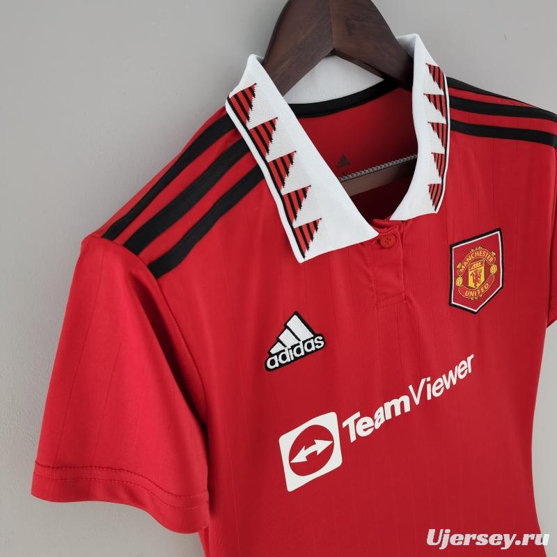 22/23 Women Manchester United Home  Soccer Jersey