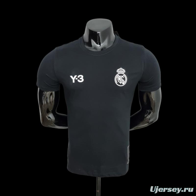 22/23 Real Madrid Y3 Black T-Shirts #0055