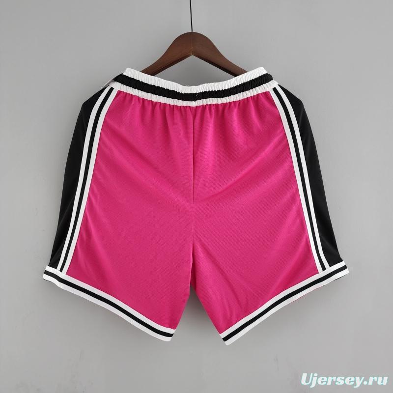 2022 Miami HeatNBA US Training Shorts Pink Black