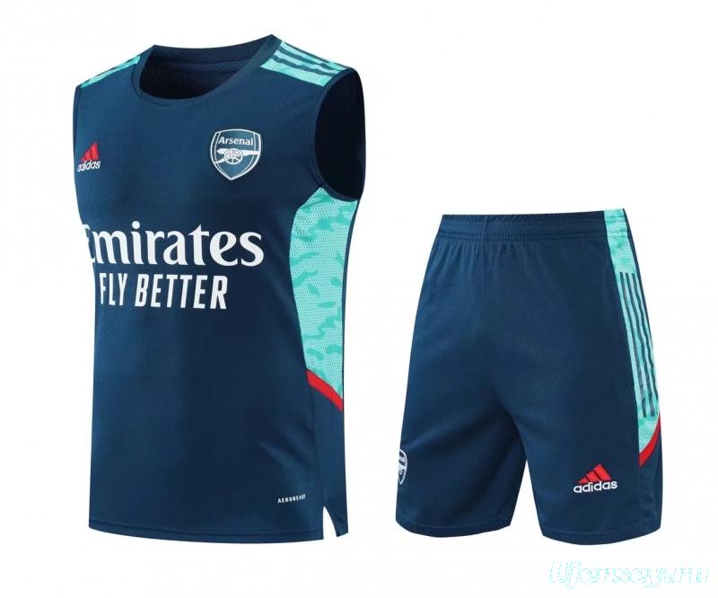 22/23 Arsenal Pre-match Training Jersey Royal Blue Vest