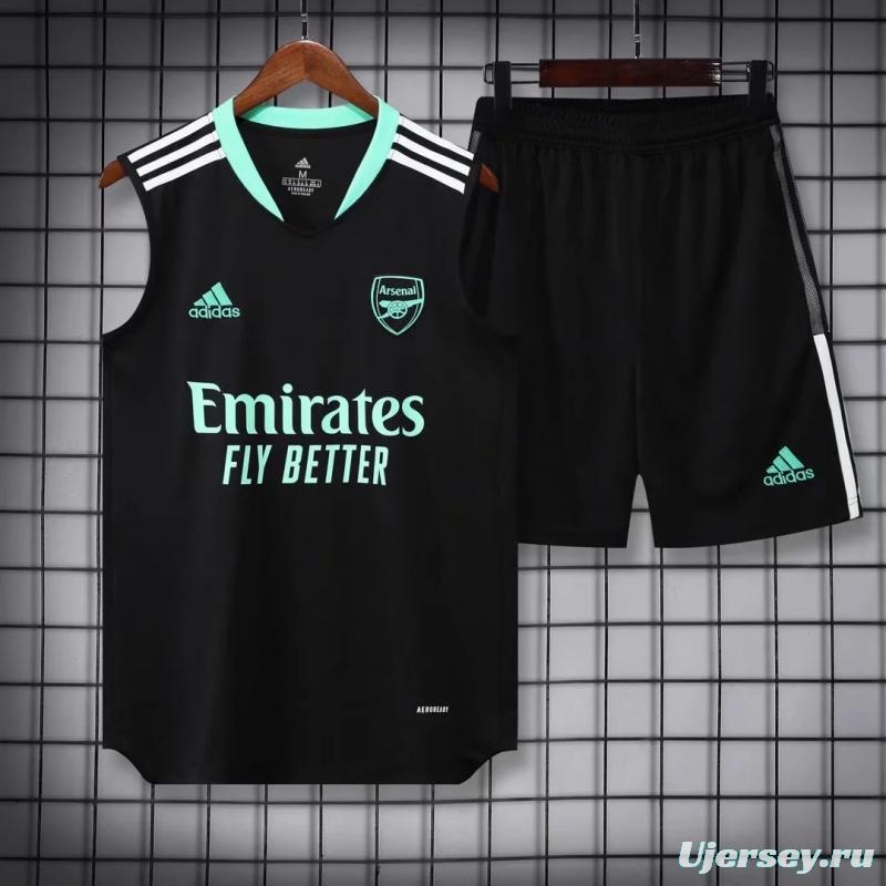 22/23 Arsenal Pre-match Training Jersey Black Vest