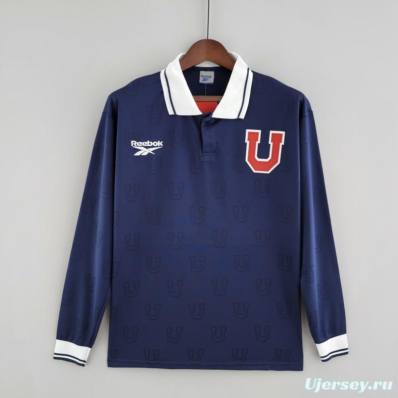 Retro 1998 Long Sleeve Universidad De Chile Home Soccer Jersey