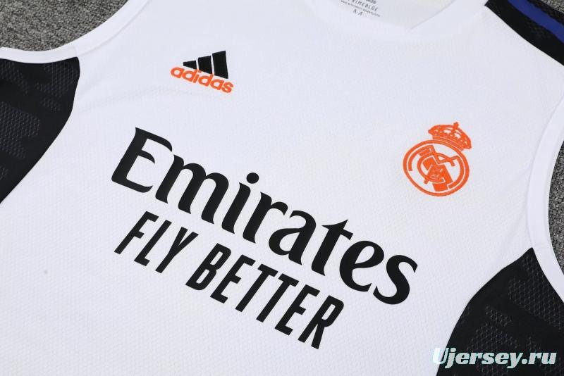 22/23 Real Madrid Pre-match Training Jersey White Vest