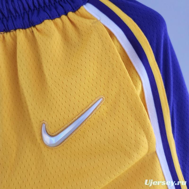 75th Anniversary Los Angeles Lakers Yellow NBA Shorts