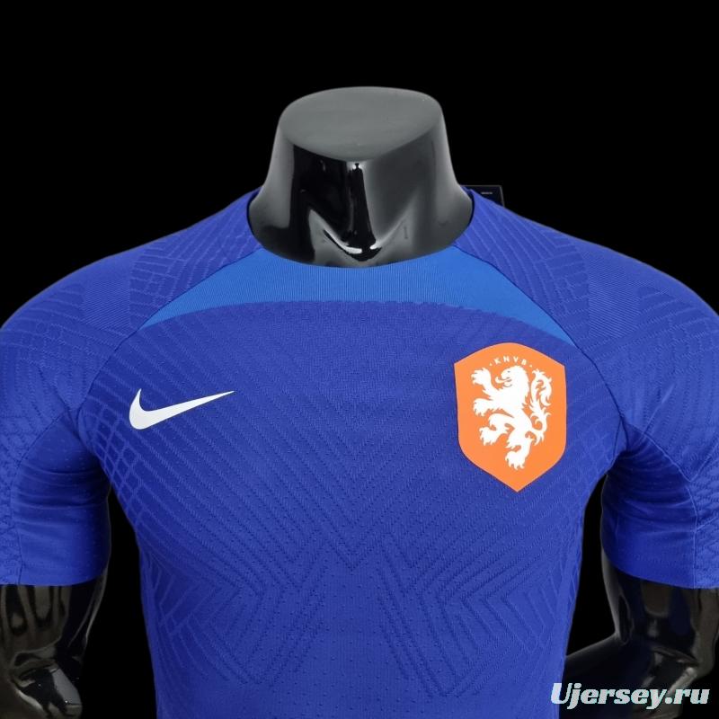 Player Version 2022 Netherlands Training Jersey Blue