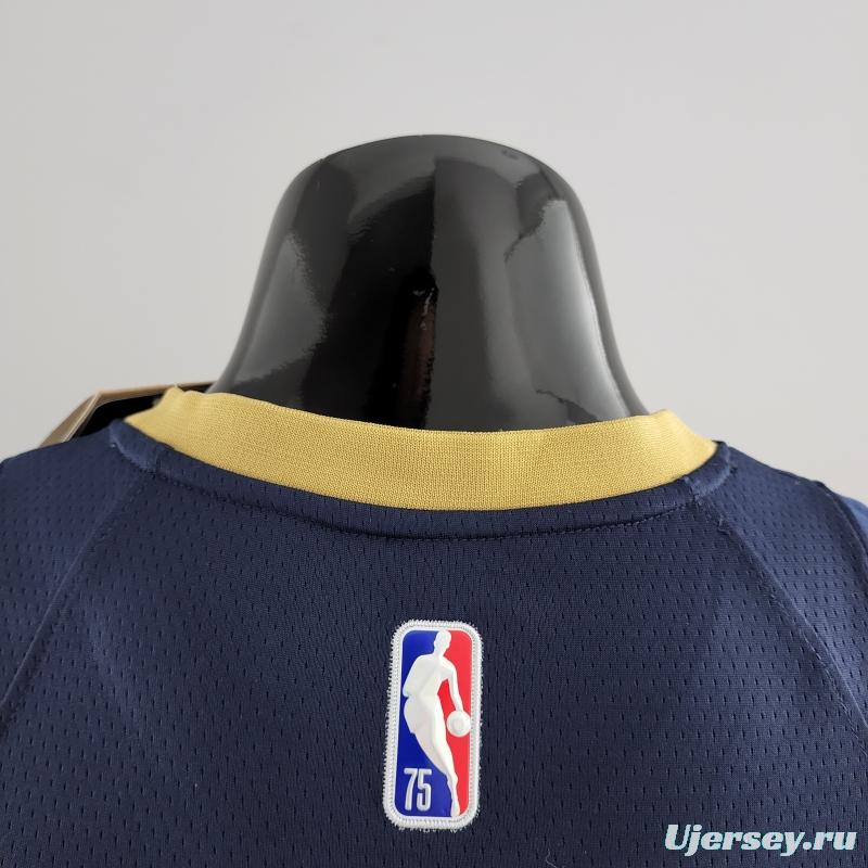 75th Anniversary New Orleans Pelicans Williams #1 Navy Blue NBA Jersey