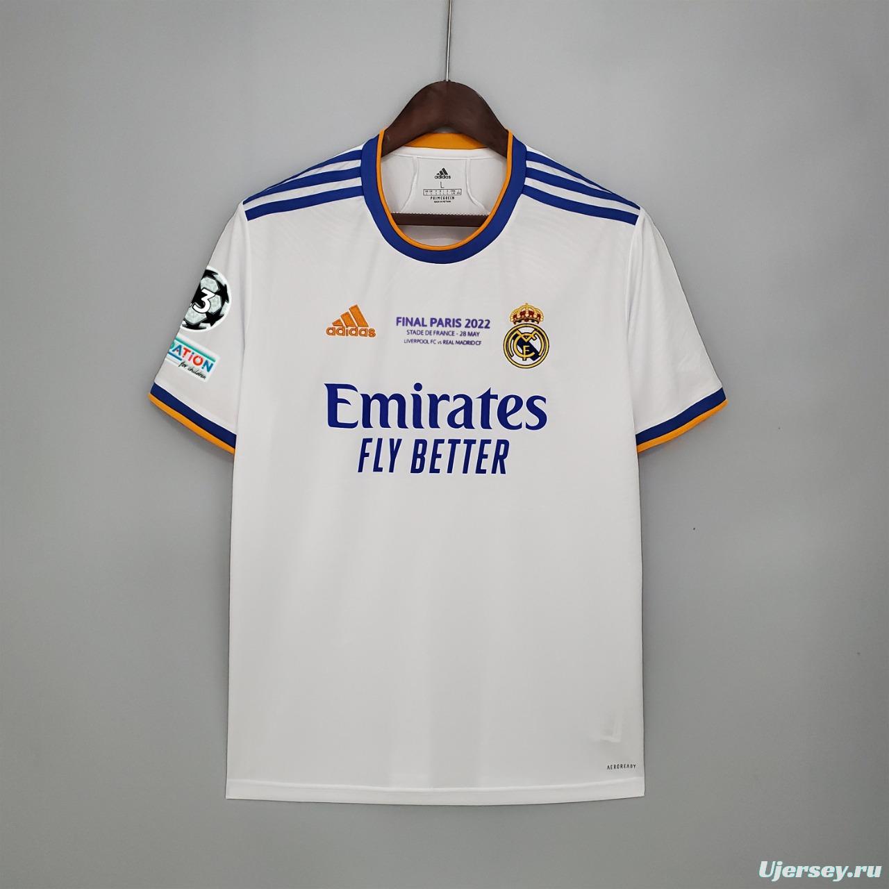 21/22 Real Madrid Final Version Home Soccer Jersey