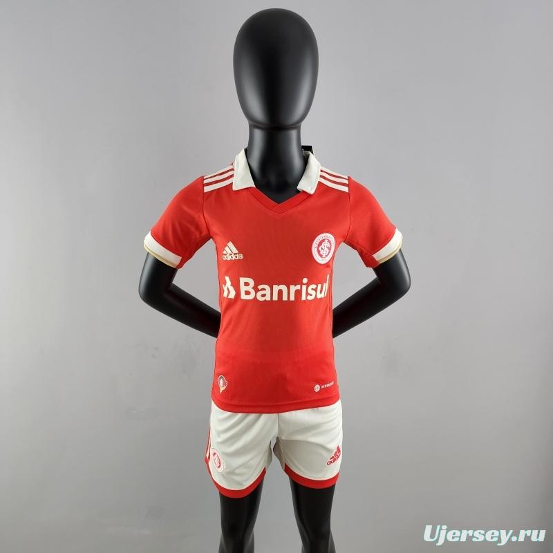 22/23 Kids Kit SC Internacional Home Size 16-28 Soccer Jersey