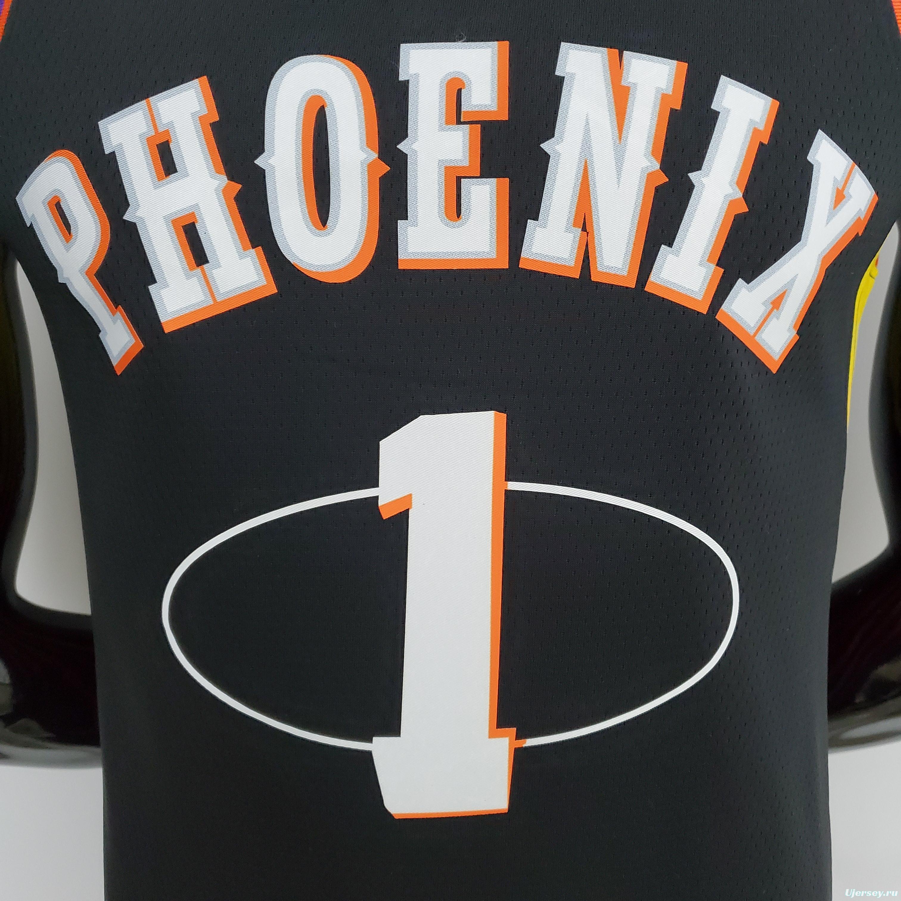 2022 Season Suns Booker #1 Suns City Edition Black NBA Jersey