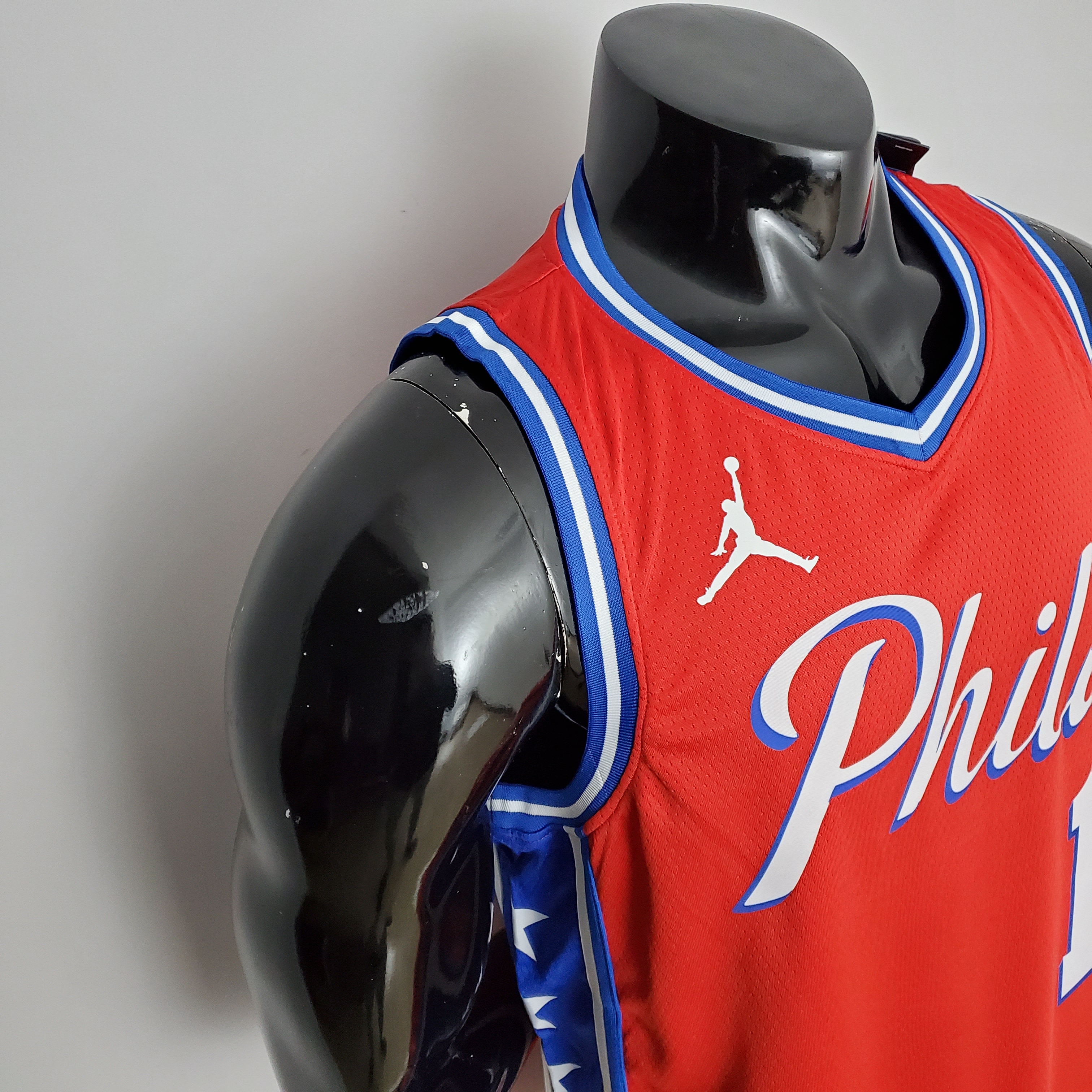NBA 76ers Harden #1 V-Neck Red