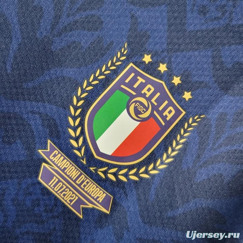 2022 Italy European Championship Special Edition Royal Blue Jersey