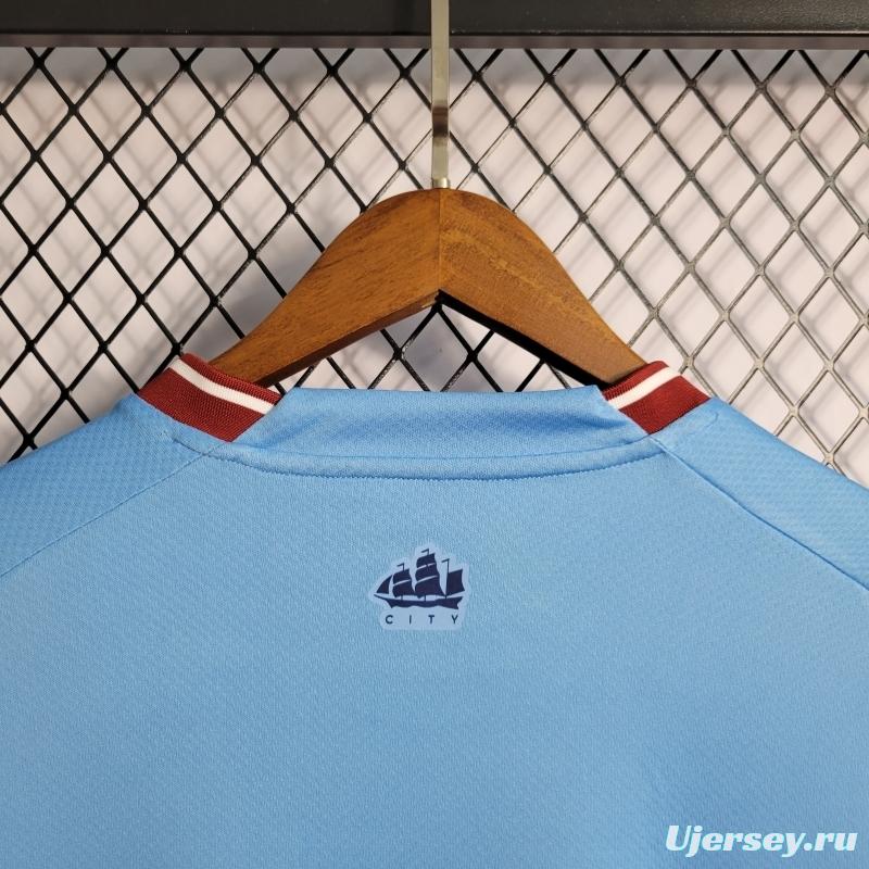 22/23 Manchester City Home Long Sleeve Soccer Jersey