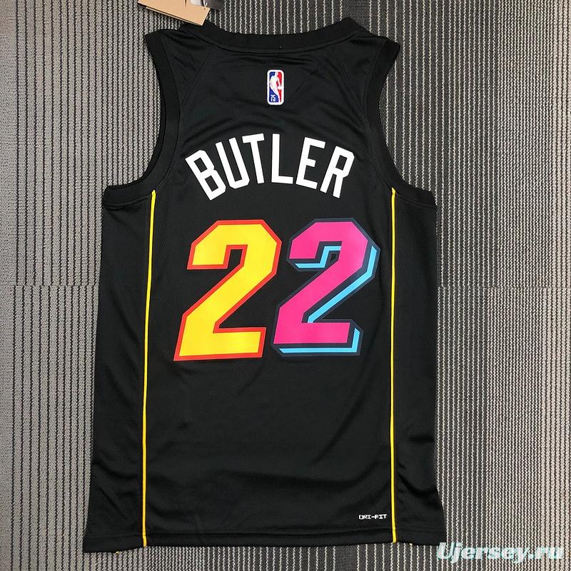 NBA Miami Heat #22 Jimmy Butler 2021-2022 City Jersey Black