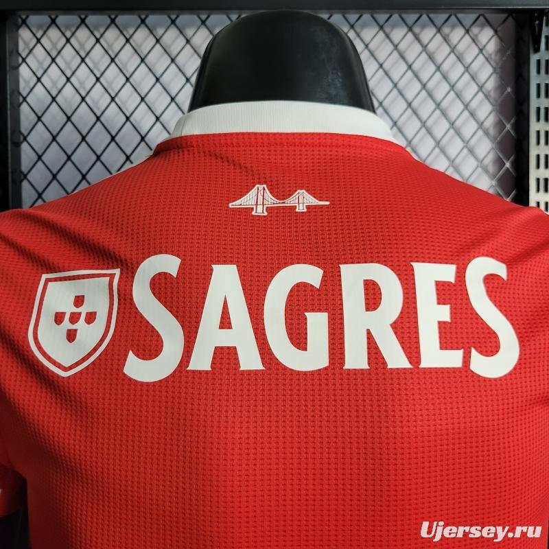 22/23 Player Version Benfica Home Soccer Jersey