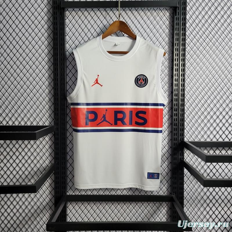 22/23PSG Jordan Paris White Vest Top Jersey