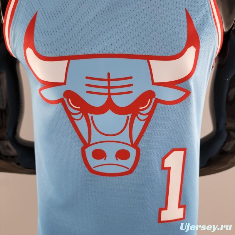 Chicago Bulls ROSE#1 Blue NBA Jersey
