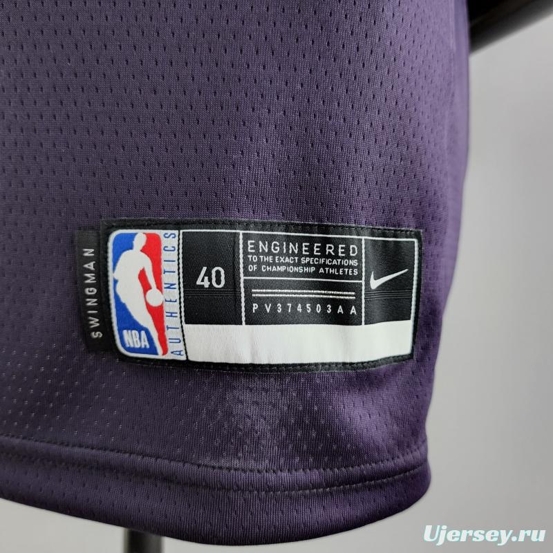 Minnesota Timberwolves EOWAROS#1 Black And Purple NBA Jersey