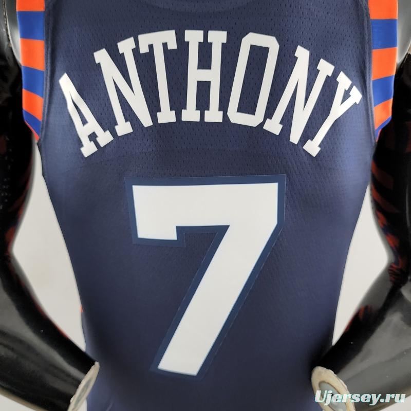 New York Knicks ANTHONY #7 Striped NBA Jersey