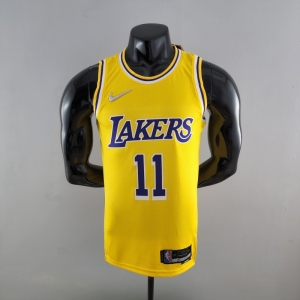 75th Anniversary IRVING #11 Los Angeles Lakers Yellow NBA Jersey