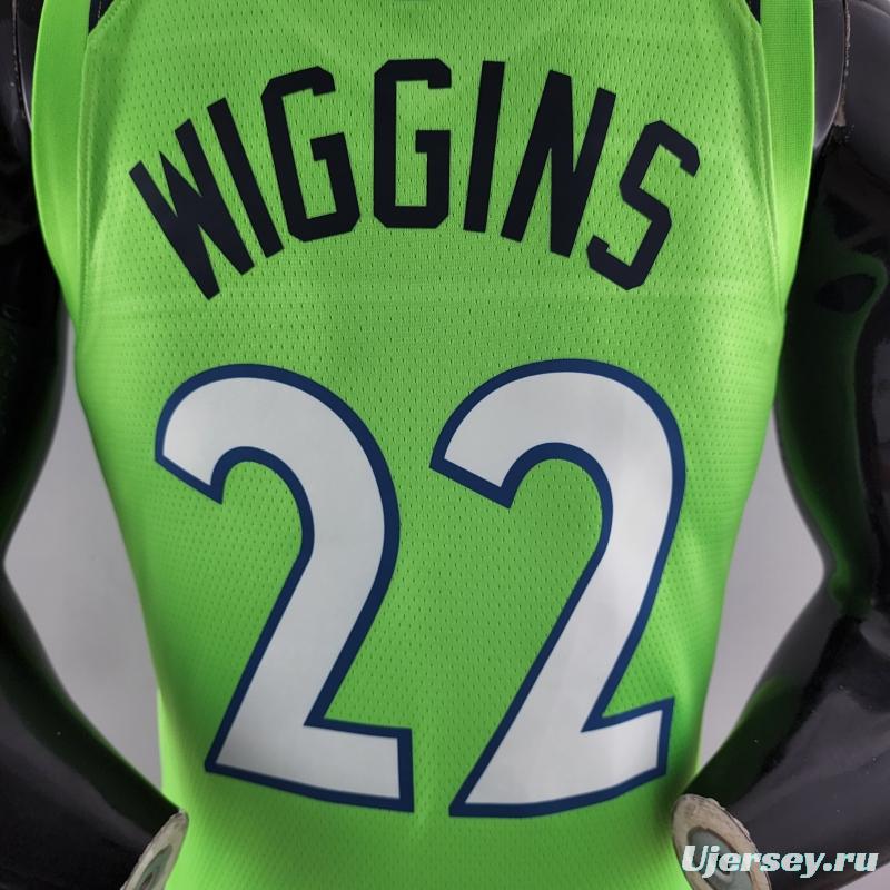 Minnesota Timberwolves Wiggins#22 Air Jordan NBA Jersey Blue