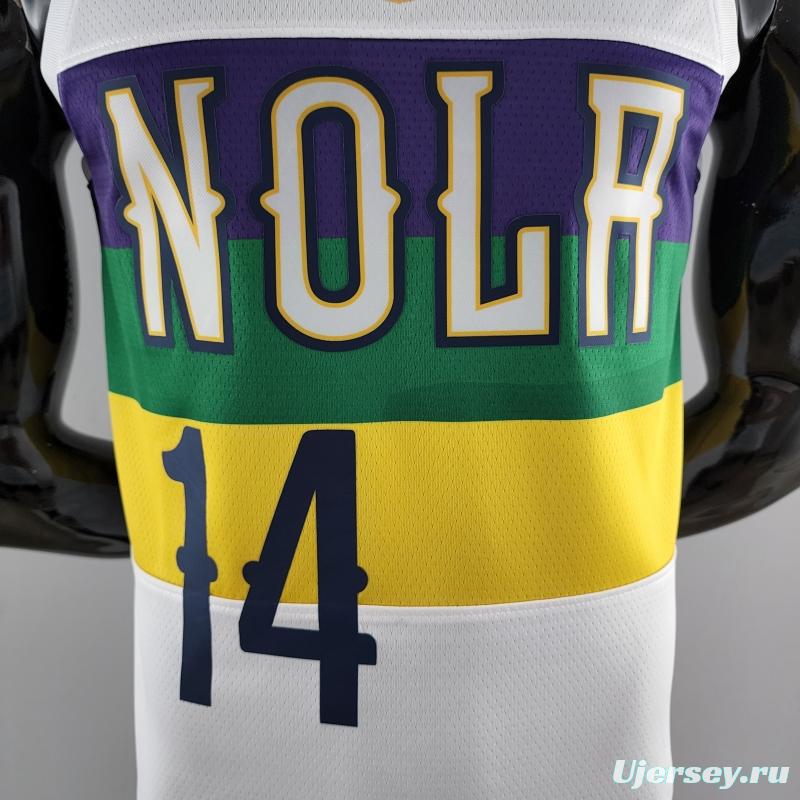 2018 New Orleans Pelicans INGRAM #14 Urban Edition White NBA Jersey