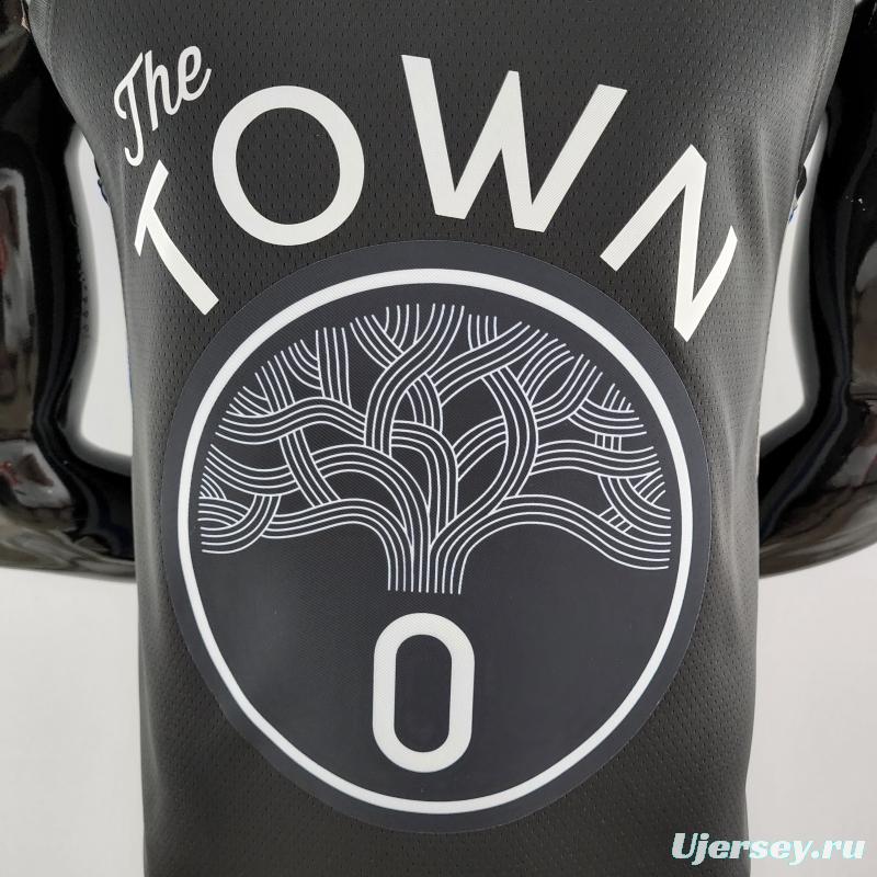 2020 PAYTON II#0 Warriors City Edition Black And Grey NBA Jersey