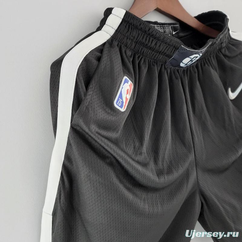 75th Anniversary Brooklyn Nets NBA Shorts Black