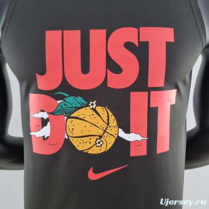 2022 Nike Black Vest Shirts "Red Nike Just Do It LOGO "#K000203